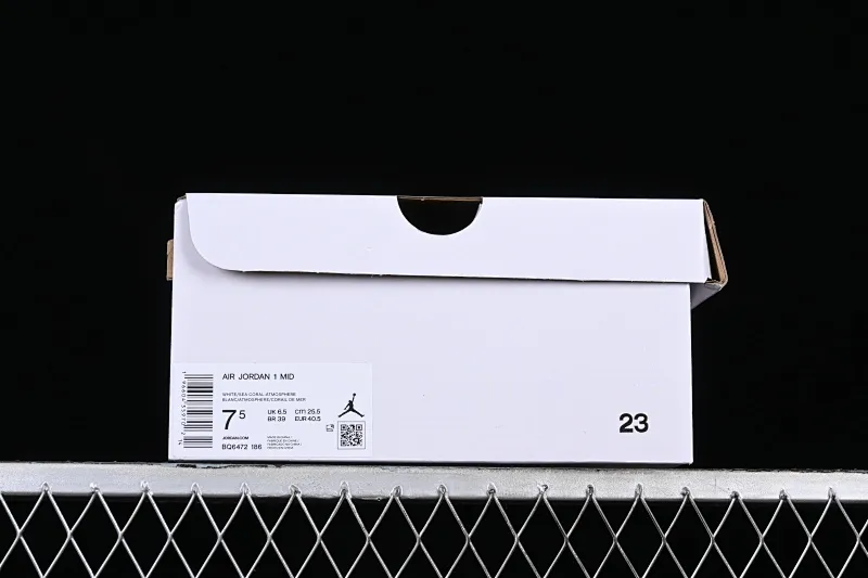 All categories Air Jordan Jordan series basketball shoes Air Jordan 1 Mid Air Jordan 1 Mid AJ1 Joe 1 white and pink mid-top cultural and casual sneakers BQ6472-186
